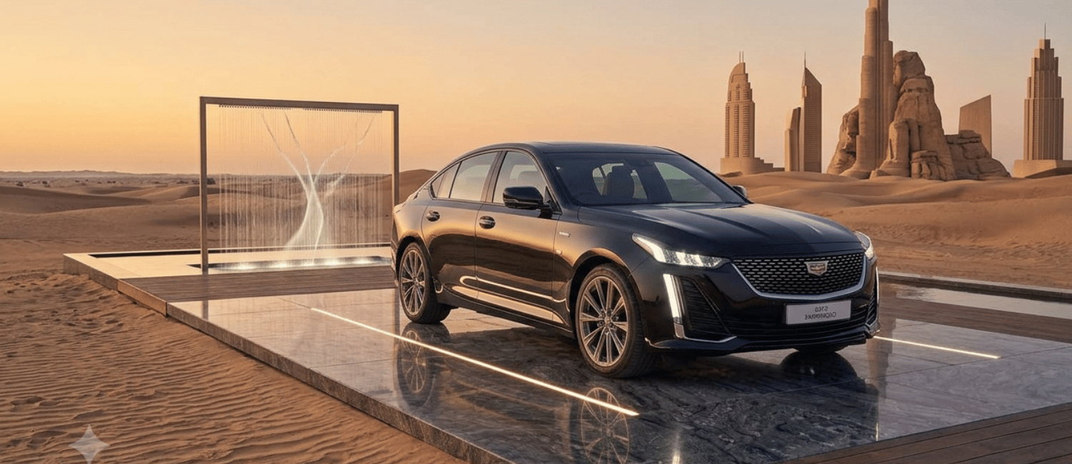 Cadillac being serviced at our Cadillac repair workshop in Al Quoz, Dubai