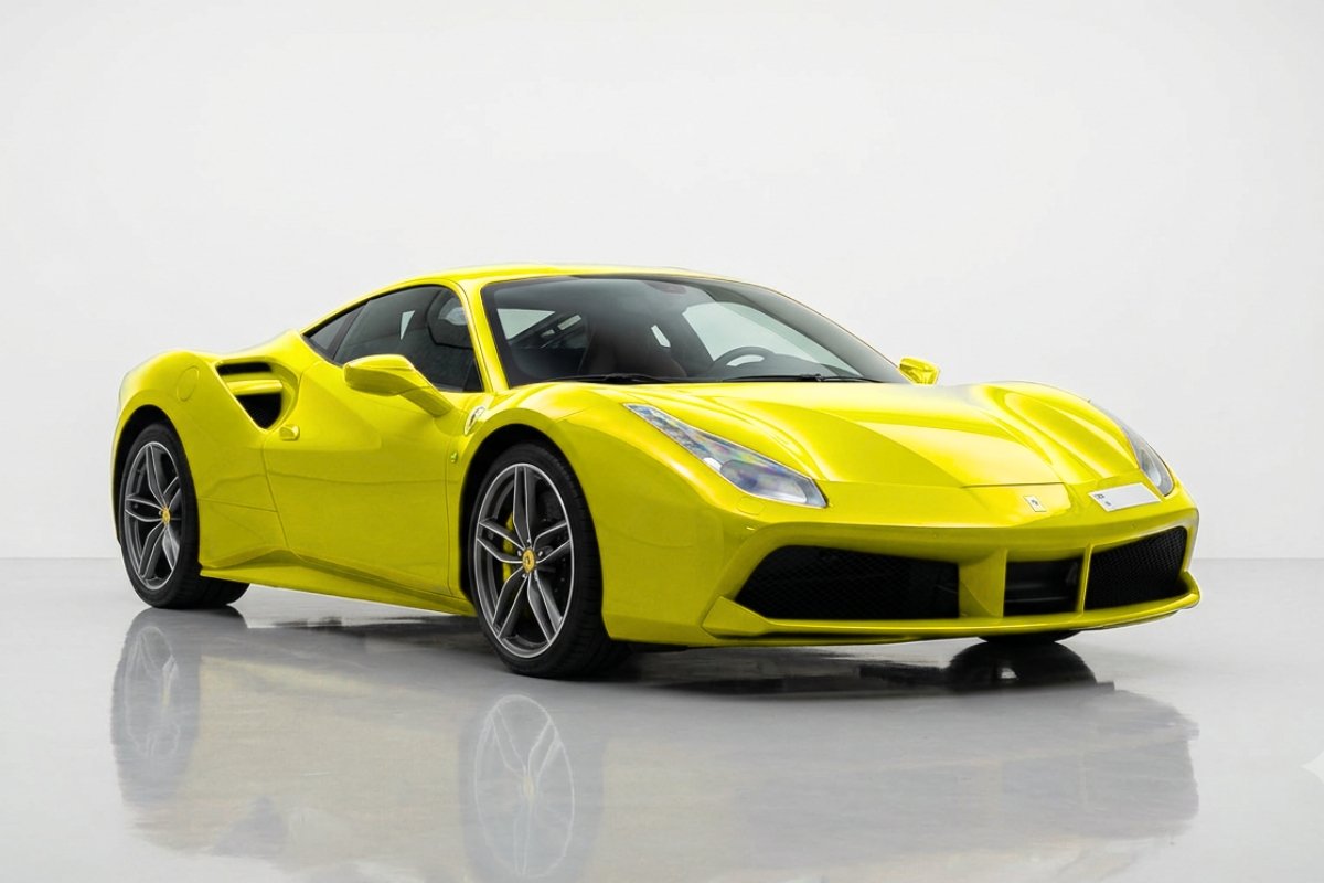 Ferrari being serviced at our Ferrari repair workshop in Al Quoz, Dubai