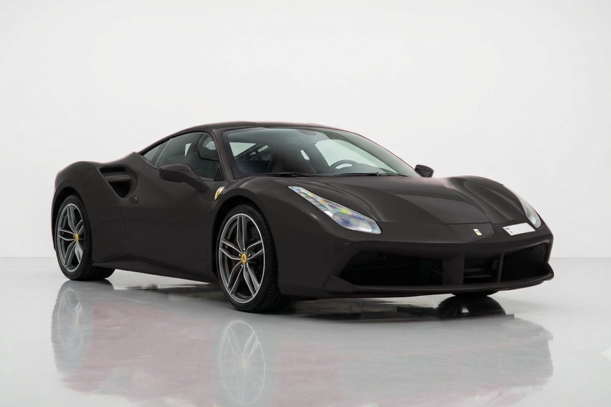 Ferrari being serviced at our Ferrari repair workshop in Al Quoz, Dubai