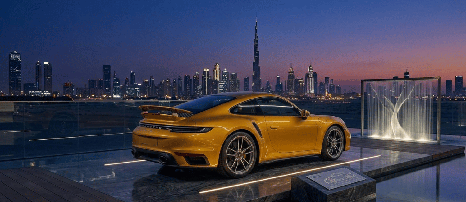 Porsche being serviced at our Porsche repair workshop in Al Quoz, Dubai