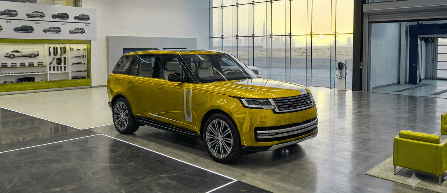 Range Rover being serviced at our Range Rover repair workshop in Al Quoz, Dubai