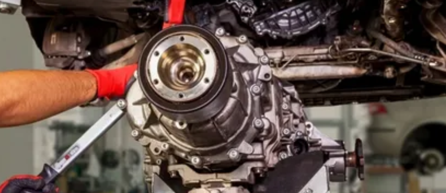 Car gearbox and transmission repair being carried out at our workshop in Al Quoz, Dubai