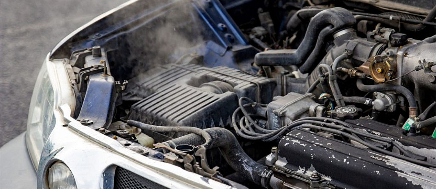 Car overheating diagnosis and repair being carried out at our workshop in Al Quoz, Dubai