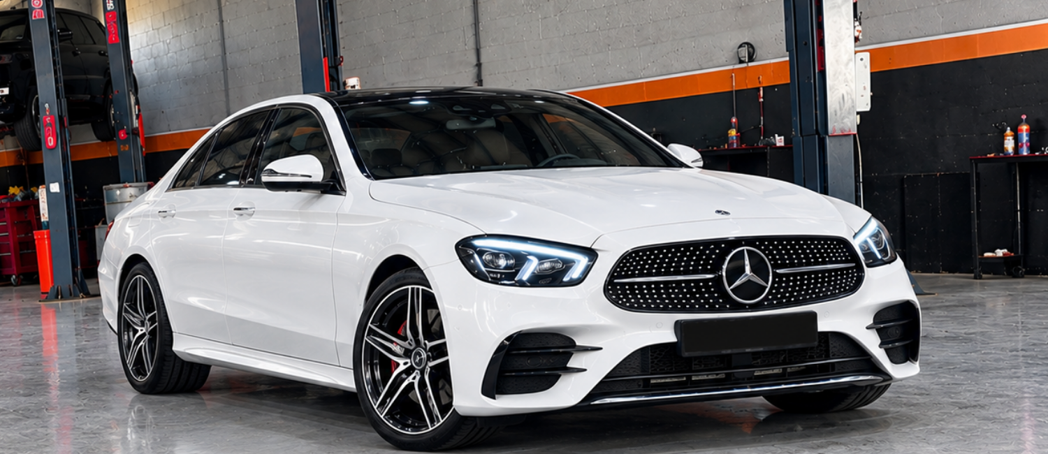 Mercedes transmission repair being carried out at our workshop in Al Quoz, Dubai